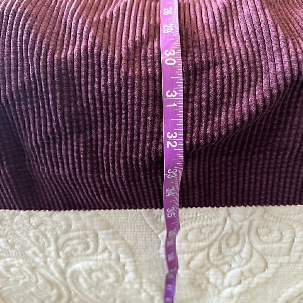 NWT Who What Wear purple velvet corduroy puff sleeve high neck dress women's M - Picture 9 of 9